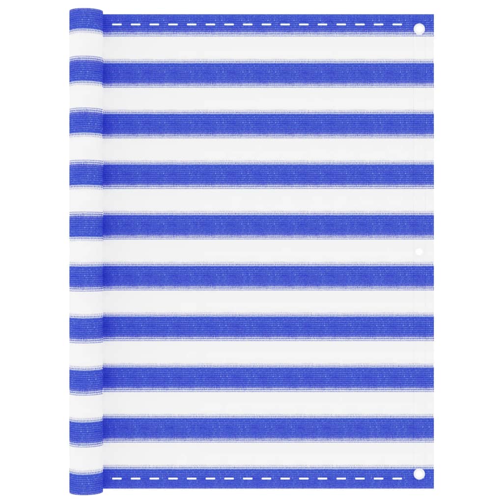 Balkonscherm 120x500 cm HDPE blauw en wit is nu te koop bij PeponiXL, paradijselijk wonen!