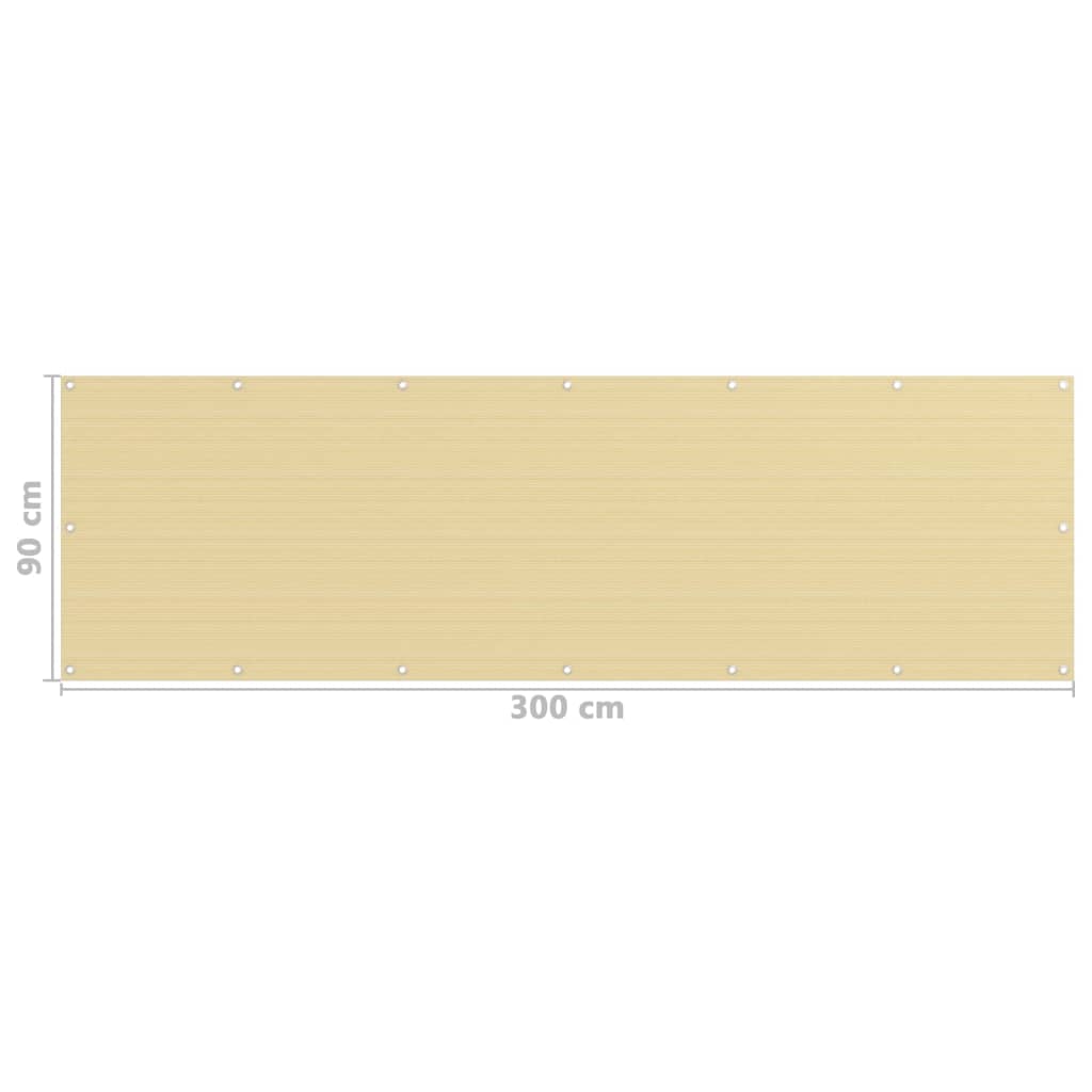 Balkonscherm 90x300 cm HDPE beige is nu te koop bij PeponiXL, paradijselijk wonen!