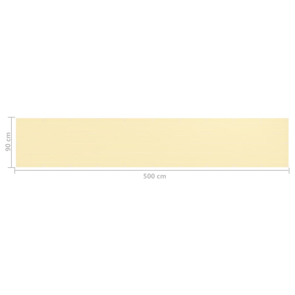 Balkonscherm 90x500 cm HDPE beige is nu te koop bij PeponiXL, paradijselijk wonen!