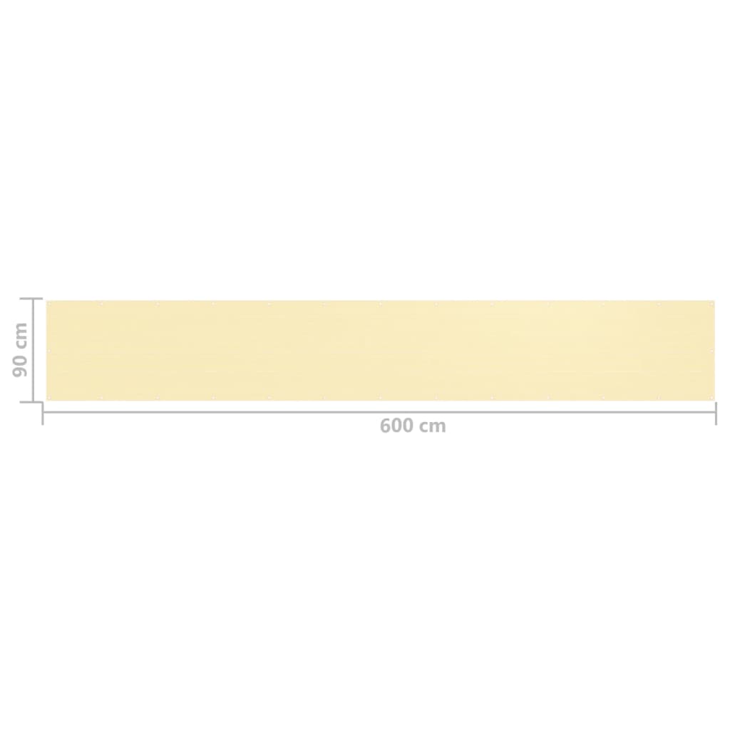 Balkonscherm 90x600 cm HDPE beige is nu te koop bij PeponiXL, paradijselijk wonen!
