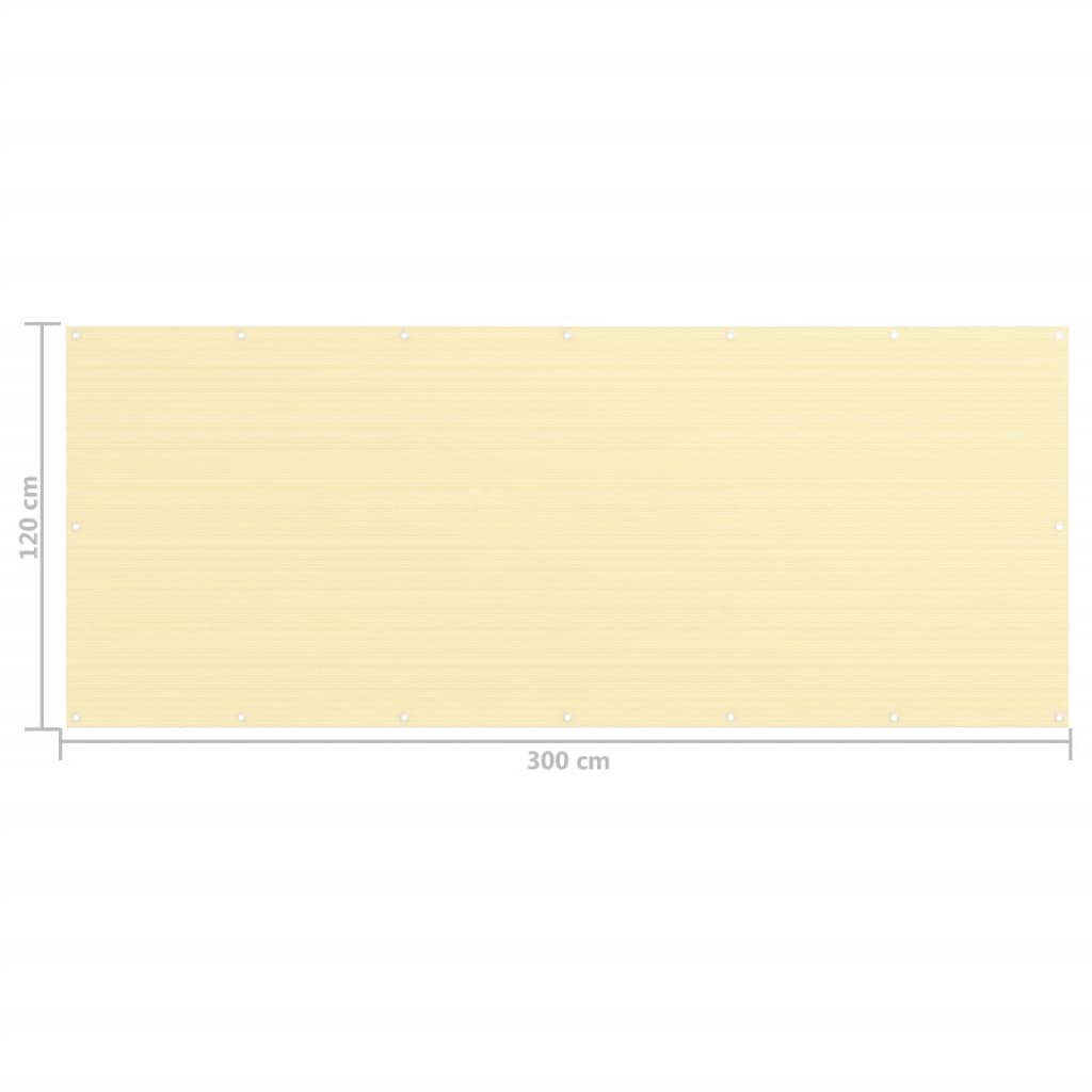 Balkonscherm 120x300 cm HDPE beige is nu te koop bij PeponiXL, paradijselijk wonen!