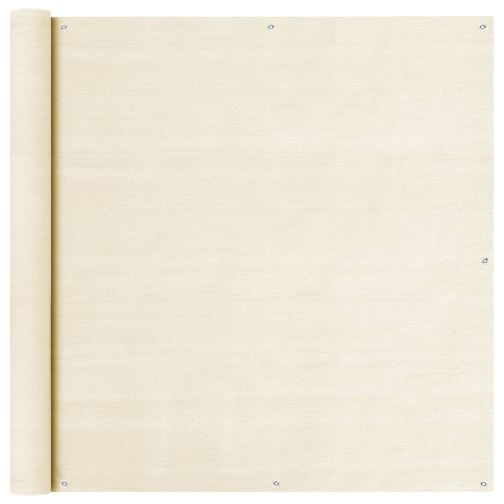 Balkonscherm 120x400 cm HDPE crèmekleurig is nu te koop bij PeponiXL, paradijselijk wonen!