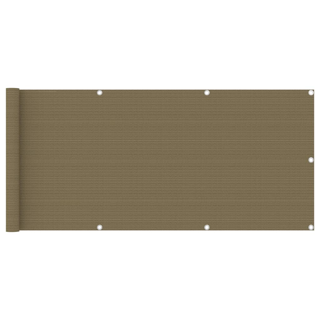 Balkonscherm 75x400 cm HDPE taupe is nu te koop bij PeponiXL, paradijselijk wonen!