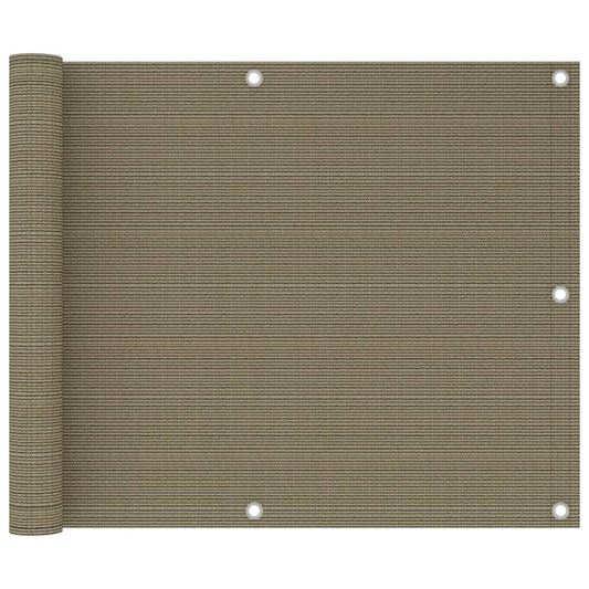 Balkonscherm 75x500 cm HDPE taupe is nu te koop bij PeponiXL, paradijselijk wonen!