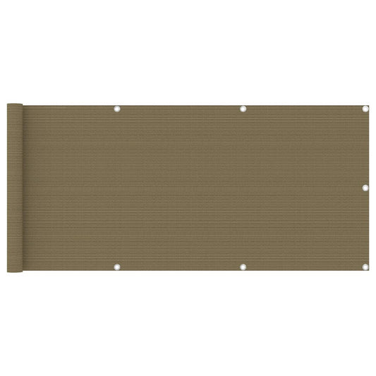 Balkonscherm 75x600 cm HDPE taupe is nu te koop bij PeponiXL, paradijselijk wonen!