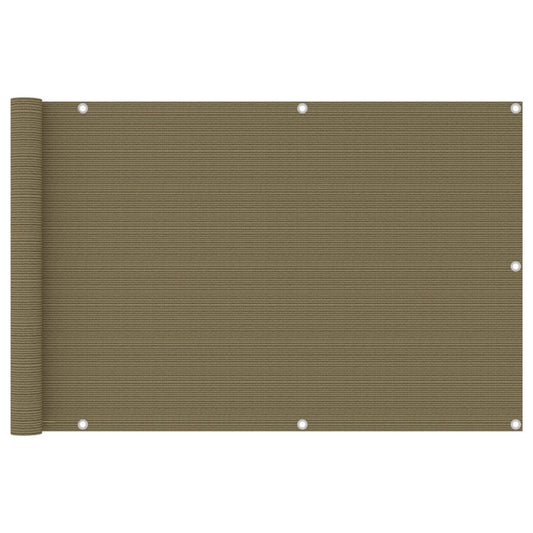 Balkonscherm 90x400 cm HDPE taupe is nu te koop bij PeponiXL, paradijselijk wonen!