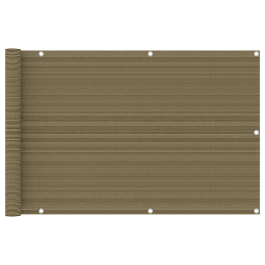 Balkonscherm 90x500 cm HDPE taupe is nu te koop bij PeponiXL, paradijselijk wonen!
