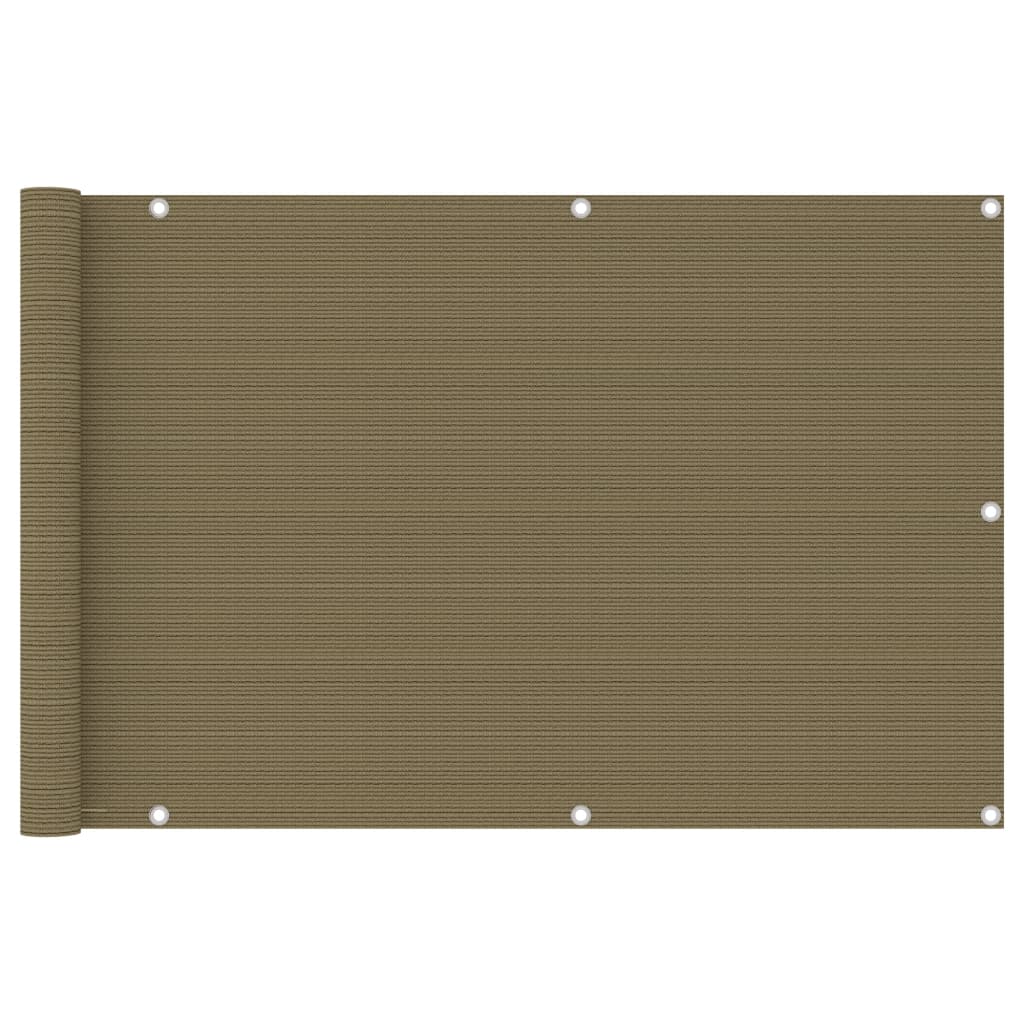 Balkonscherm 90x600 cm HDPE taupe is nu te koop bij PeponiXL, paradijselijk wonen!