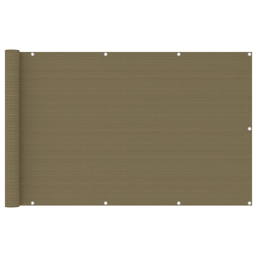 Balkonscherm 120x400 cm HDPE taupe is nu te koop bij PeponiXL, paradijselijk wonen!
