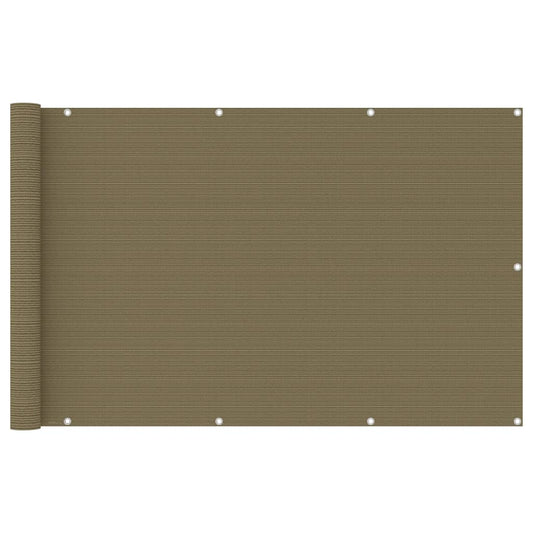 Balkonscherm 120x400 cm HDPE taupe is nu te koop bij PeponiXL, paradijselijk wonen!