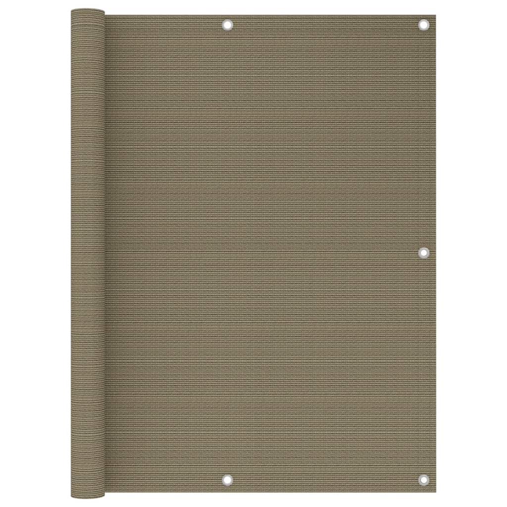 Balkonscherm 120x600 cm HDPE taupe is nu te koop bij PeponiXL, paradijselijk wonen!