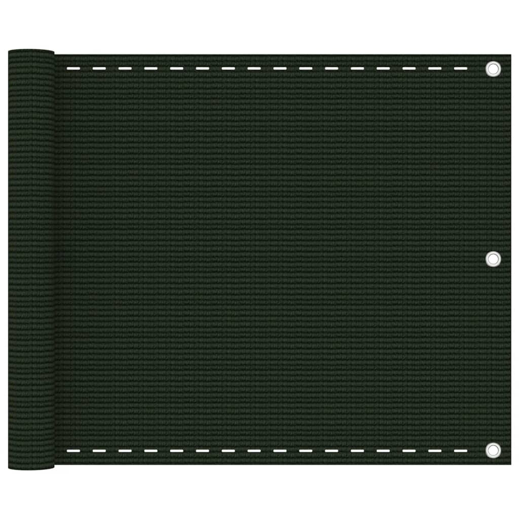 Balkonscherm 75x300 cm HDPE donkergroen is nu te koop bij PeponiXL, paradijselijk wonen!
