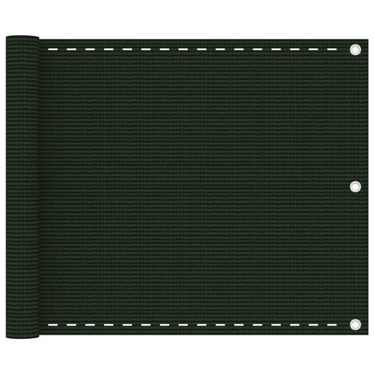Balkonscherm 75x300 cm HDPE donkergroen is nu te koop bij PeponiXL, paradijselijk wonen!