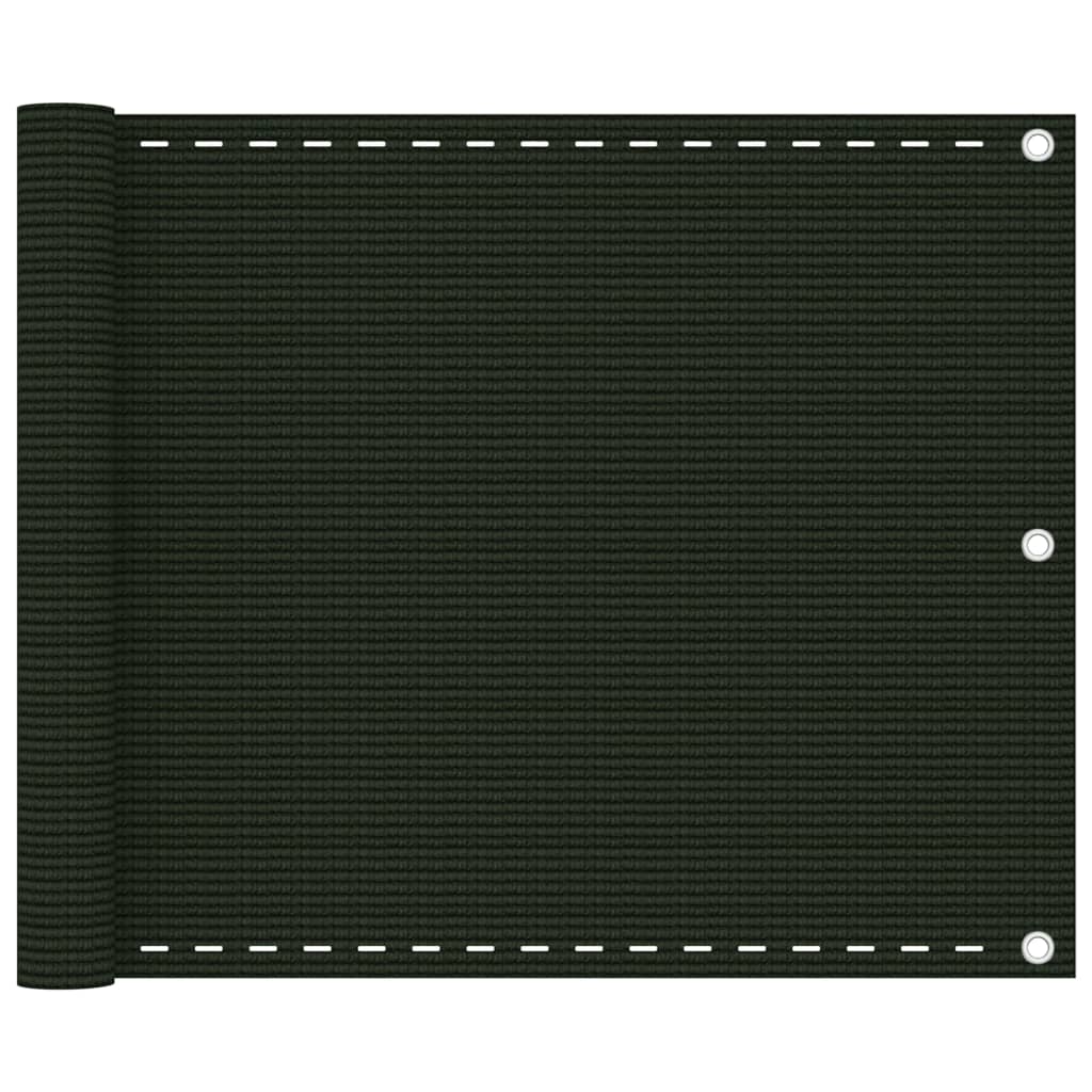 Balkonscherm 75x400 cm HDPE donkergroen is nu te koop bij PeponiXL, paradijselijk wonen!