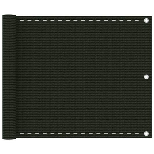 Balkonscherm 75x600 cm HDPE donkergroen is nu te koop bij PeponiXL, paradijselijk wonen!