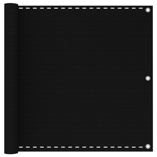 Balkonscherm 90x300 cm HDPE zwart is nu te koop bij PeponiXL, paradijselijk wonen!