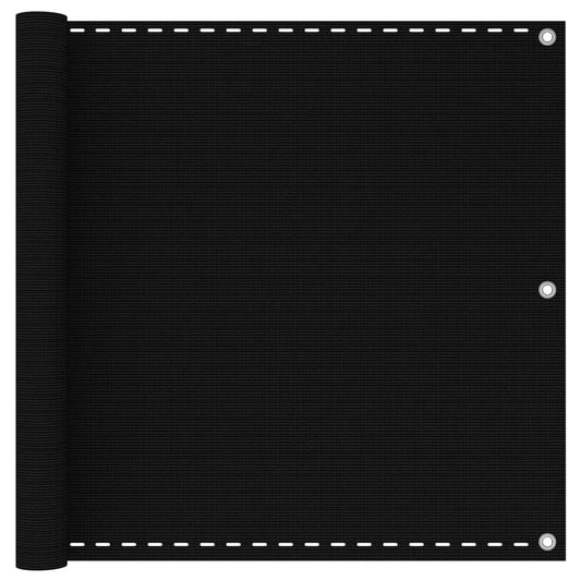 Balkonscherm 90x500 cm HDPE zwart is nu te koop bij PeponiXL, paradijselijk wonen!