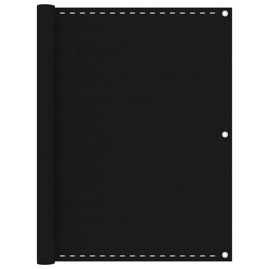 Balkonscherm 120x400 cm HDPE zwart is nu te koop bij PeponiXL, paradijselijk wonen!