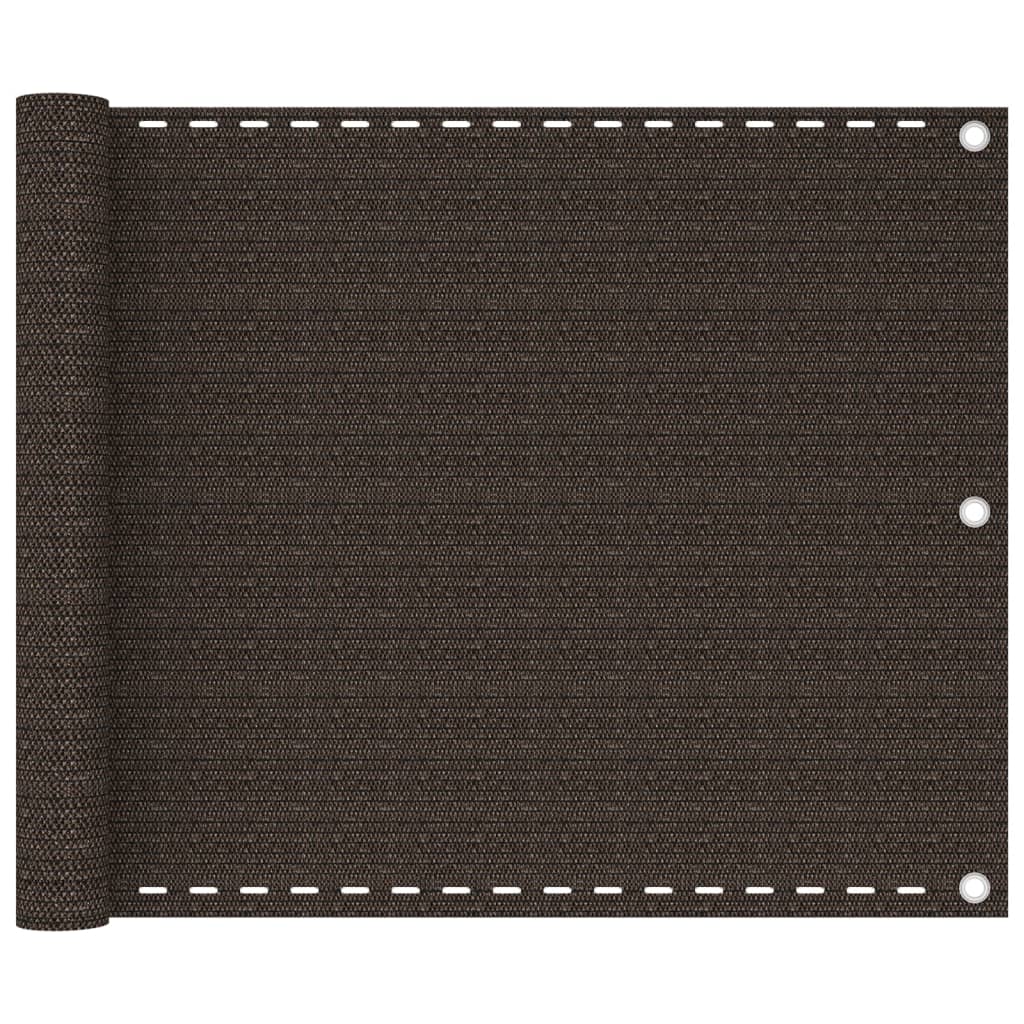 Balkonscherm 75x500 cm HDPE bruin is nu te koop bij PeponiXL, paradijselijk wonen!