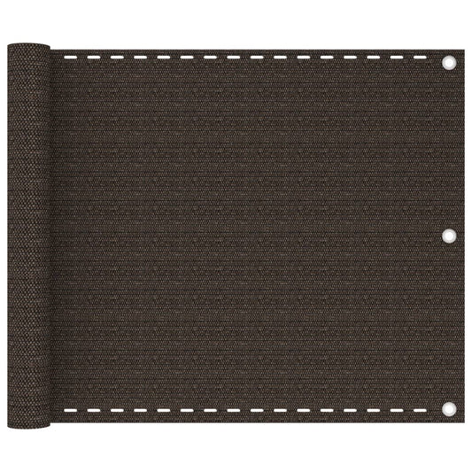 Balkonscherm 75x500 cm HDPE bruin is nu te koop bij PeponiXL, paradijselijk wonen!