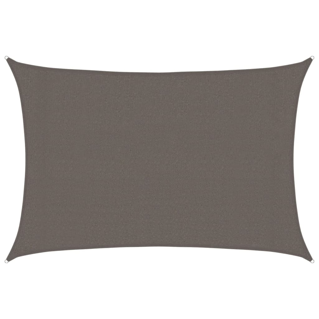 Zonnezeil 160 g/m² 3x5 m HDPE antracietkleurig is nu te koop bij PeponiXL, paradijselijk wonen!