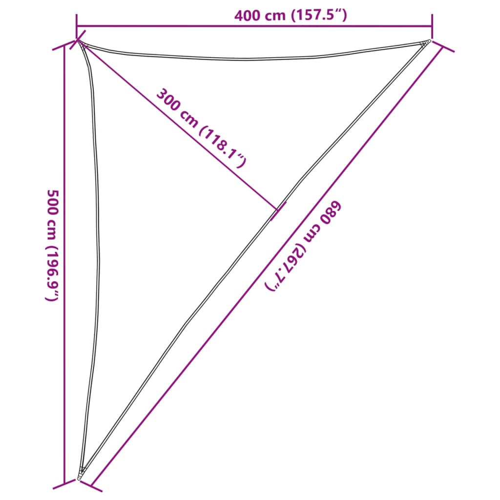 Zonnezeil 160 g/m² 4x5x6,8 m HDPE antracietkleurig is nu te koop bij PeponiXL, paradijselijk wonen!