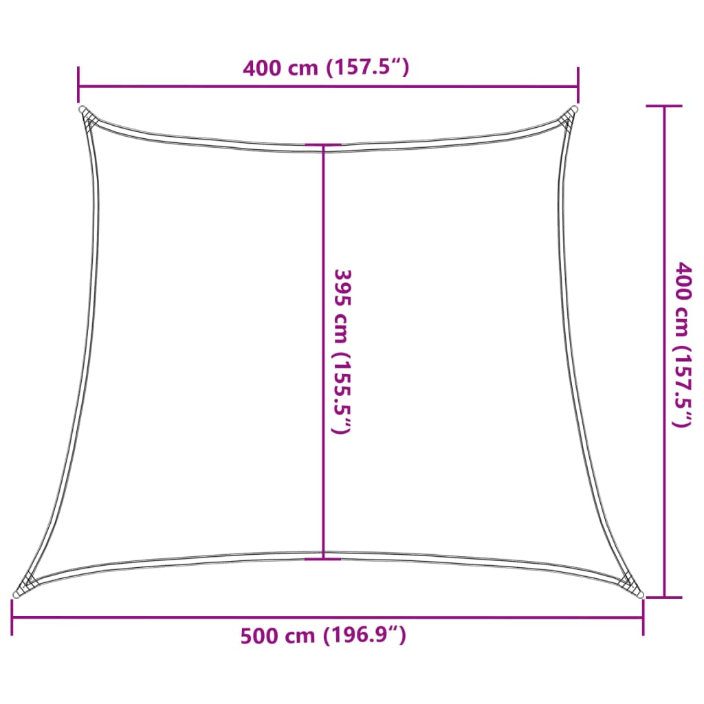 Zonnezeil 160 g/m² 4/5x4 m HDPE antracietkleurig is nu te koop bij PeponiXL, paradijselijk wonen!