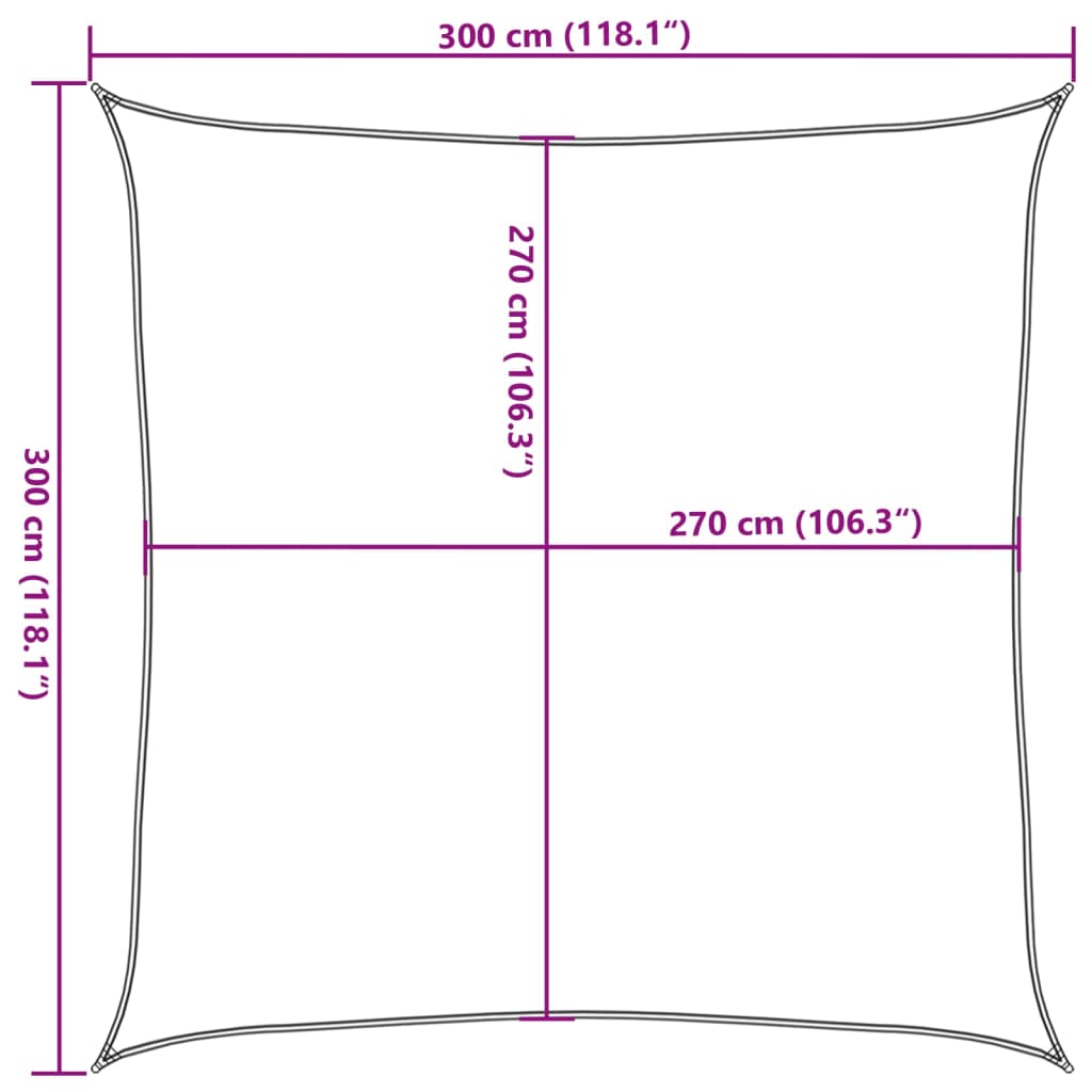 Zonnezeil 160 g/m² 3x3 m HDPE beige is nu te koop bij PeponiXL, paradijselijk wonen!