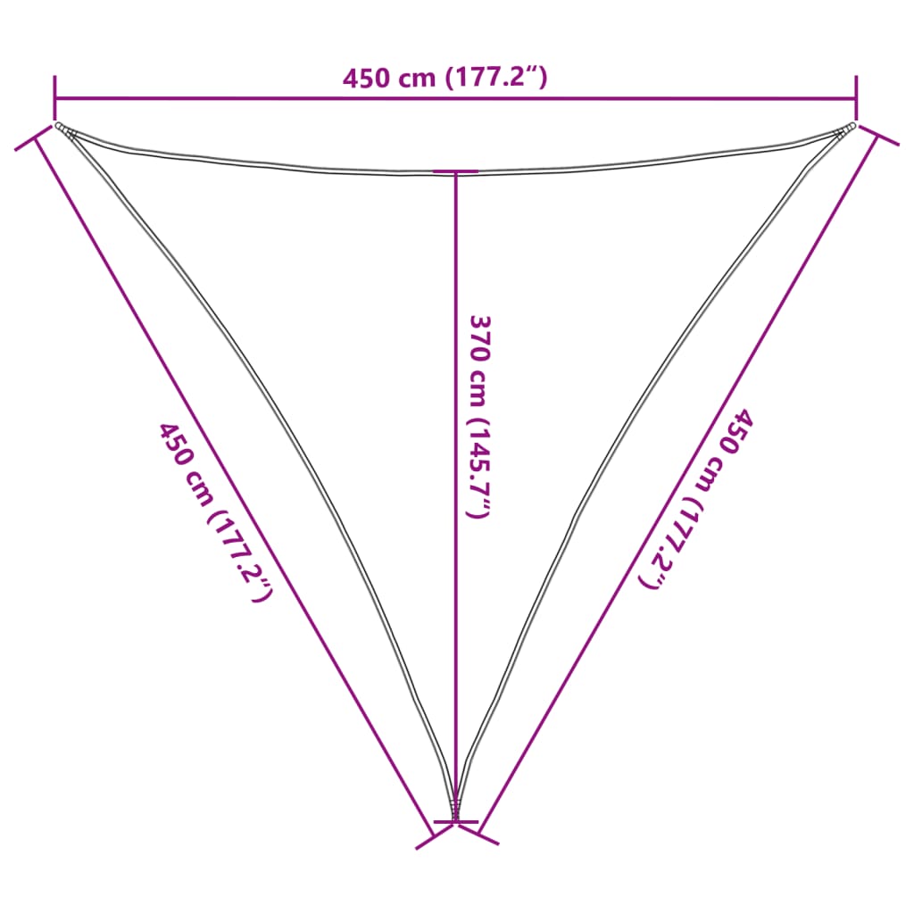 Zonnezeil 160 g/m² 4,5x4,5x4,5 m HDPE beige is nu te koop bij PeponiXL, paradijselijk wonen!
