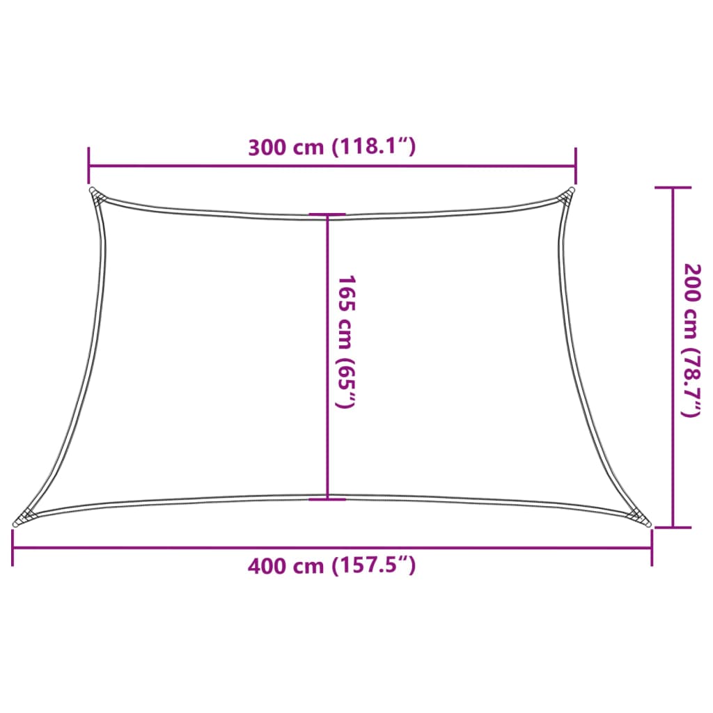 Zonnezeil 160 g/m² 3/4x2 m HDPE beige is nu te koop bij PeponiXL, paradijselijk wonen!