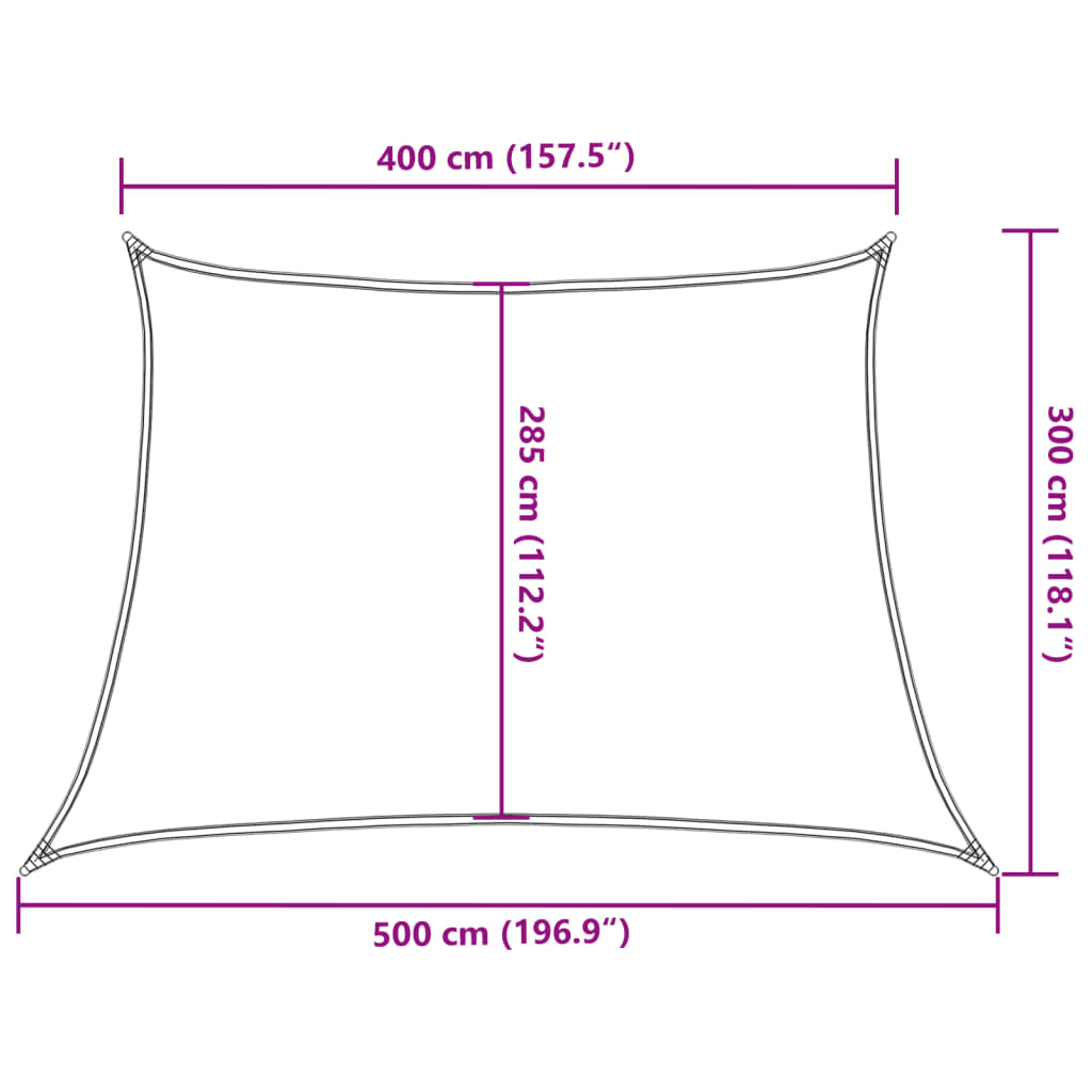 Zonnezeil 160 g/m² 4/5x3 m HDPE beige is nu te koop bij PeponiXL, paradijselijk wonen!