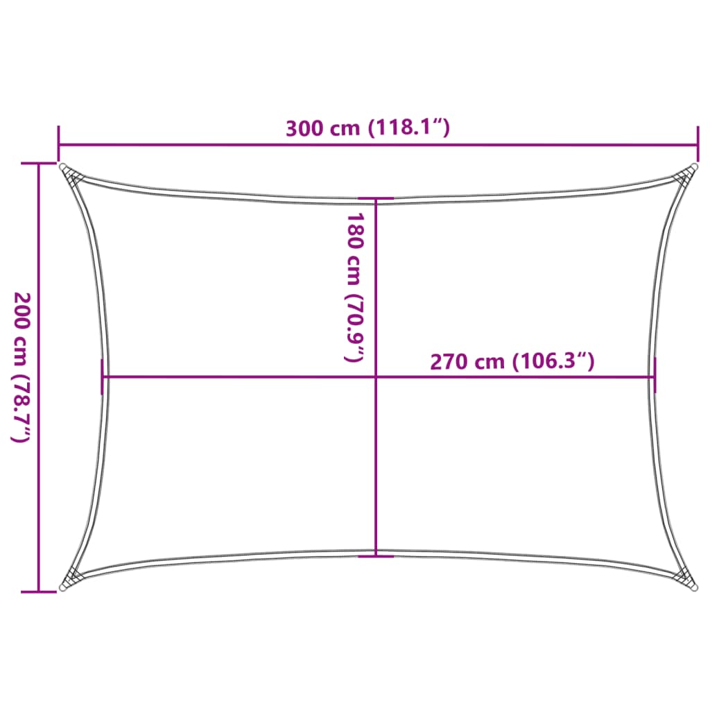 Zonnezeil 160 g/m² 2x3 m HDPE crèmekleurig is nu te koop bij PeponiXL, paradijselijk wonen!