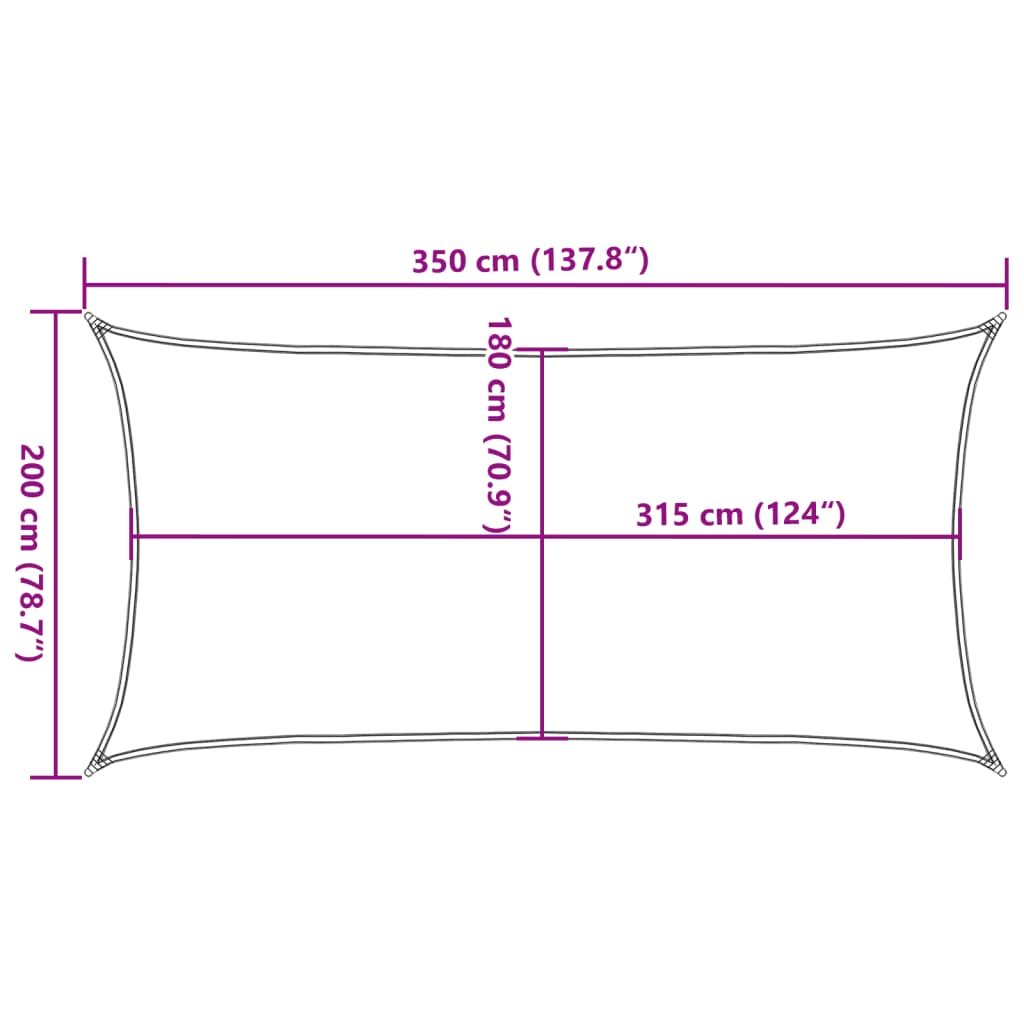 Zonnezeil 160 g/m² 2x3,5 m HDPE crèmekleurig is nu te koop bij PeponiXL, paradijselijk wonen!