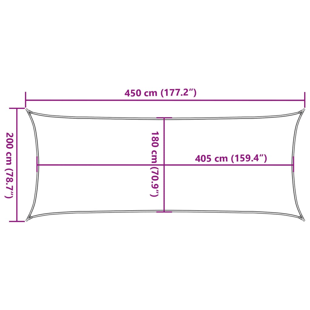 Zonnezeil 160 g/m² 2x4,5 m HDPE crèmekleurig is nu te koop bij PeponiXL, paradijselijk wonen!