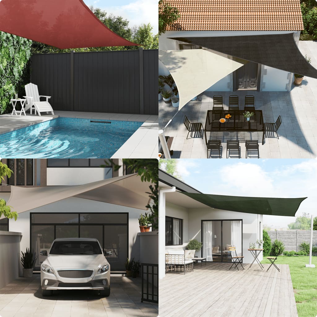 Zonnezeil 160 g/m² 6x7 m HDPE lichtgroen is nu te koop bij PeponiXL, paradijselijk wonen!