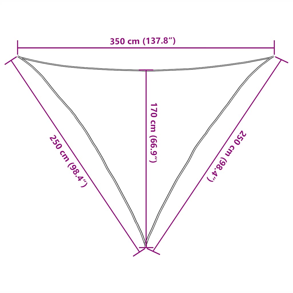 Zonnezeil 160 g/m² 2,5x2,5x3,5 m HDPE lichtgroen is nu te koop bij PeponiXL, paradijselijk wonen!