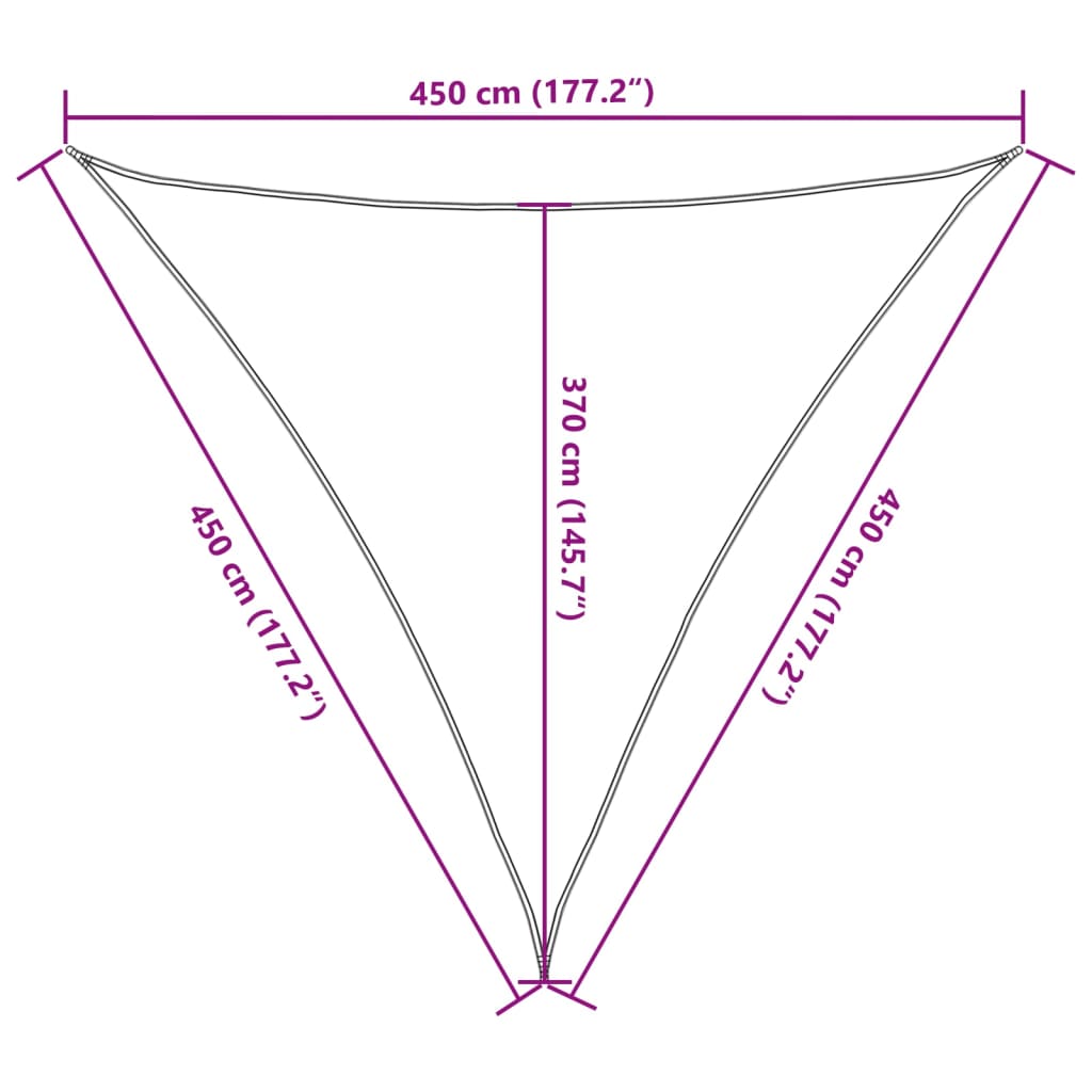 Zonnezeil 160 g/m² 4,5x4,5x4,5 m HDPE lichtgroen is nu te koop bij PeponiXL, paradijselijk wonen!