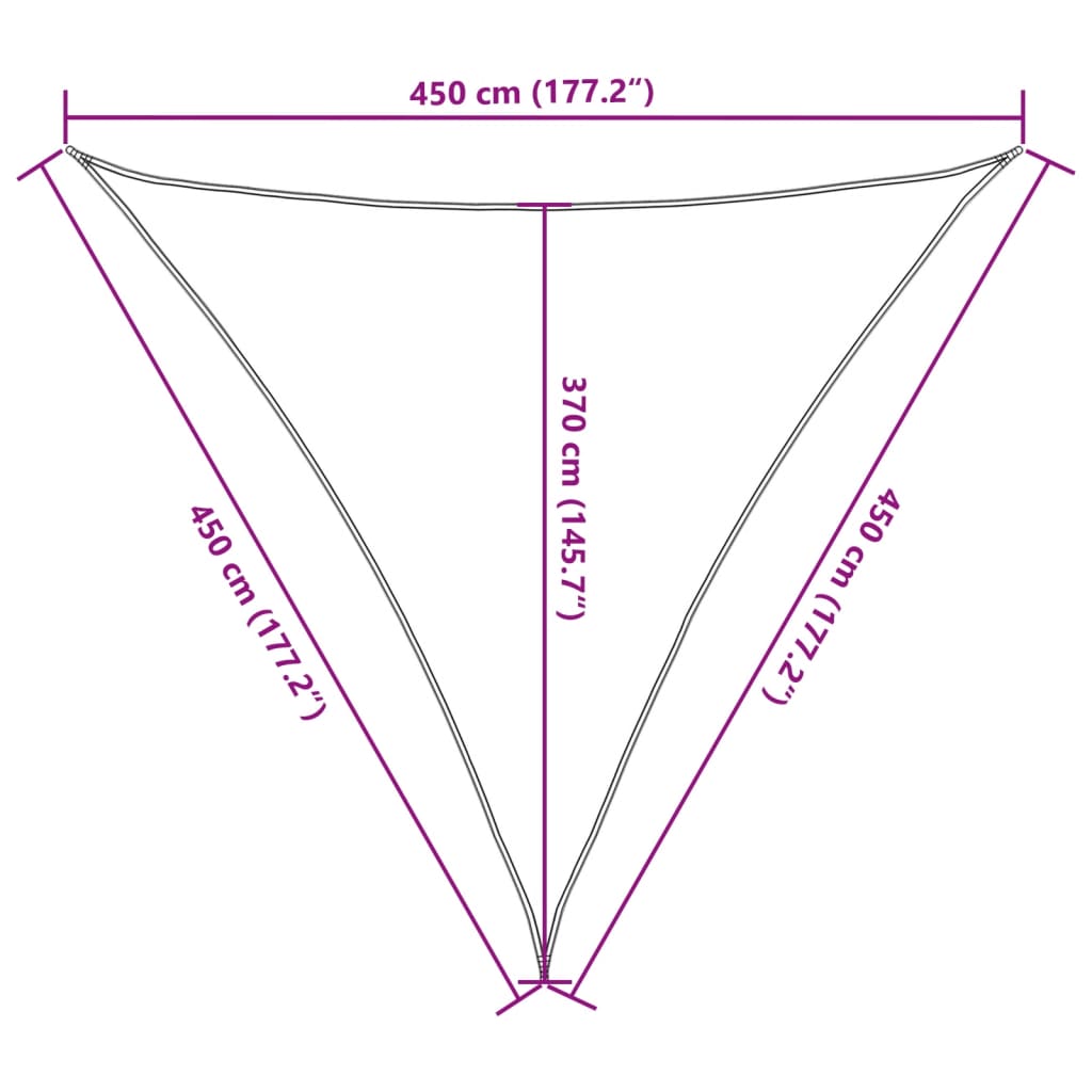 Zonnezeil 160 g/m² 4,5x4,5x4,5 m HDPE terracottakleurig is nu te koop bij PeponiXL, paradijselijk wonen!