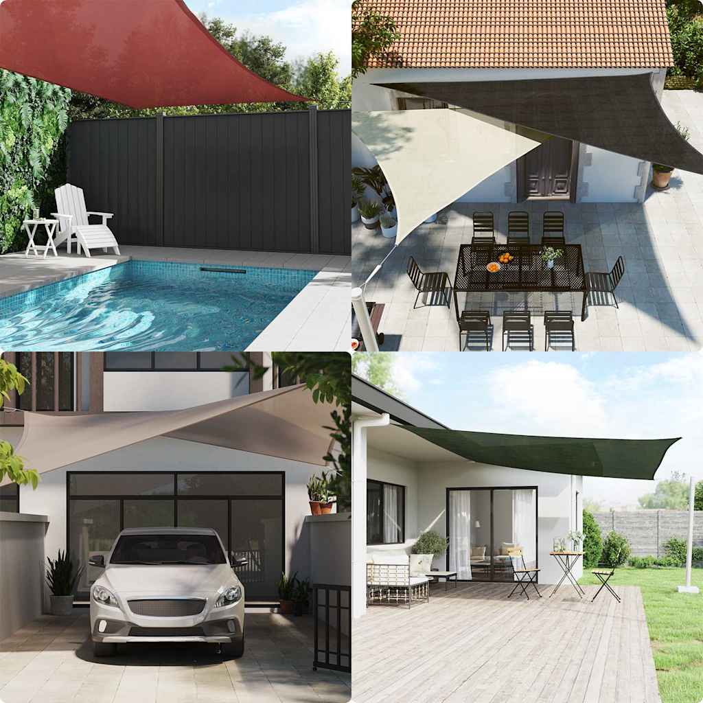 Zonnezeil 160 g/m² 2x2 m HDPE taupe is nu te koop bij PeponiXL, paradijselijk wonen!