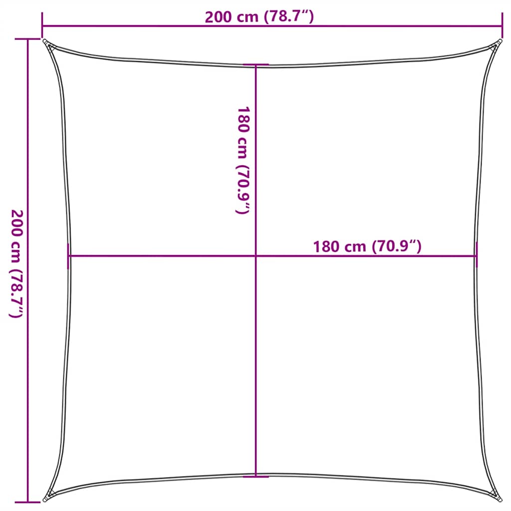 Zonnezeil 160 g/m² 2x2 m HDPE taupe is nu te koop bij PeponiXL, paradijselijk wonen!
