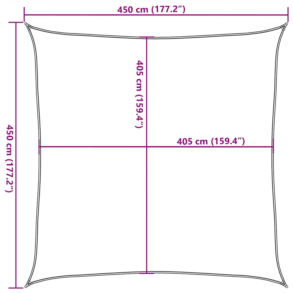 Zonnezeil 160 g/m² 4,5x4,5 m HDPE taupe is nu te koop bij PeponiXL, paradijselijk wonen!