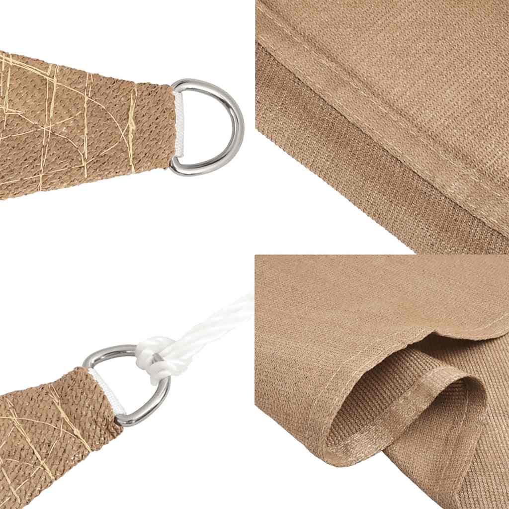 Zonnezeil 160 g/m² 5x5 m HDPE taupe is nu te koop bij PeponiXL, paradijselijk wonen!