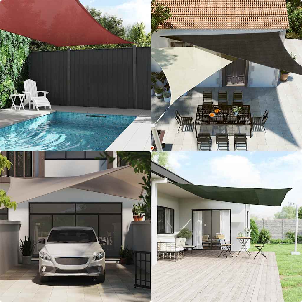 Zonnezeil 160 g/m² 4x6 m HDPE taupe is nu te koop bij PeponiXL, paradijselijk wonen!
