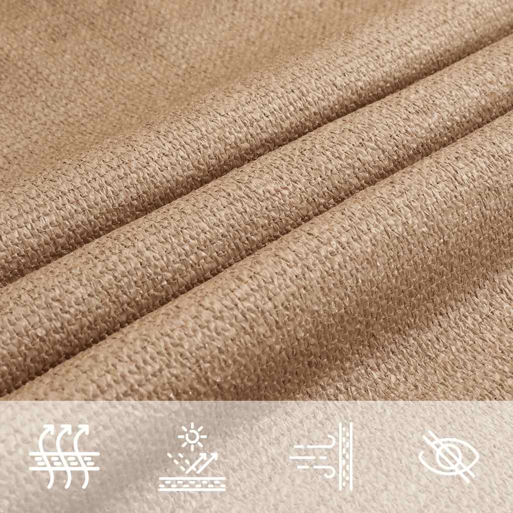 Zonnezeil 160 g/m² 4x6 m HDPE taupe is nu te koop bij PeponiXL, paradijselijk wonen!