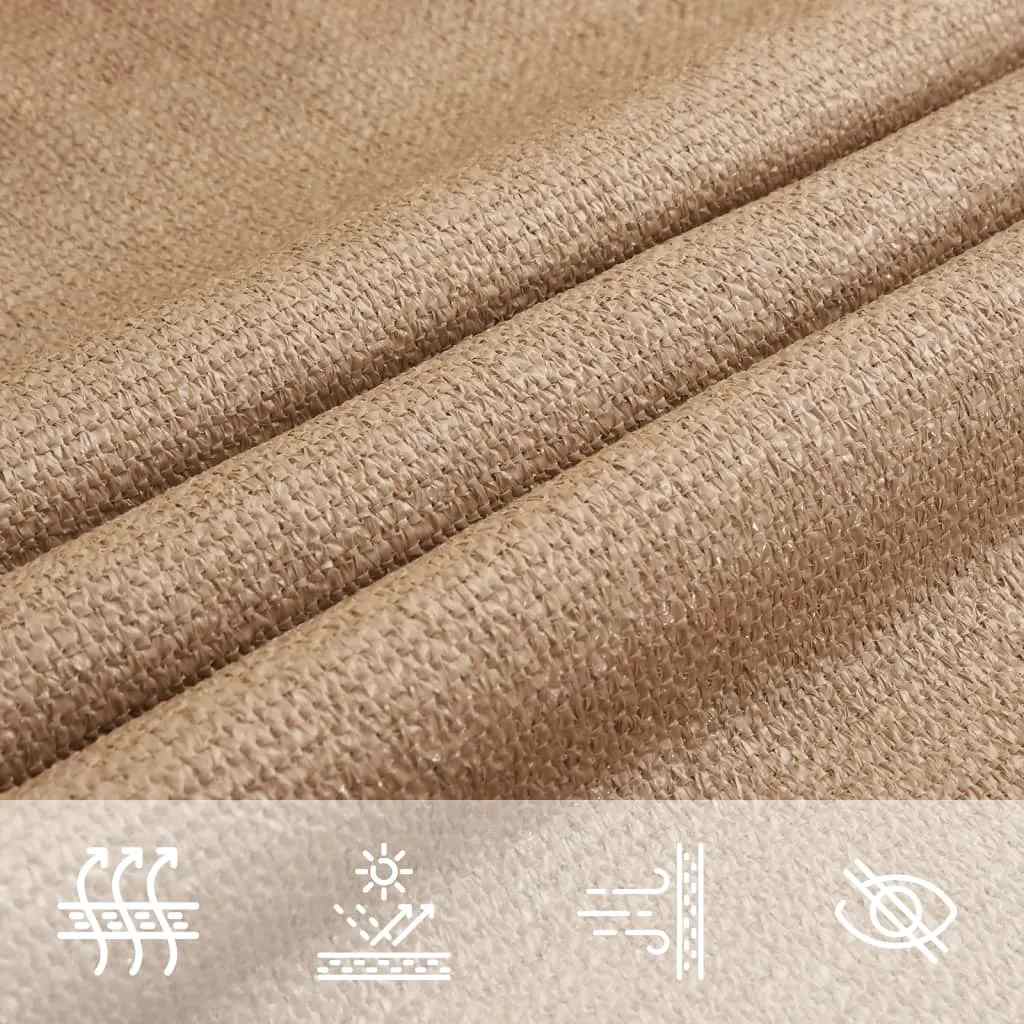 Zonnezeil 160 g/m² 5x7 m HDPE taupe is nu te koop bij PeponiXL, paradijselijk wonen!