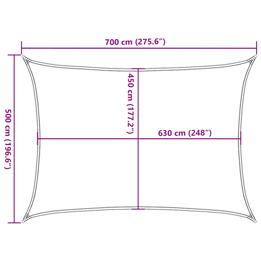 Zonnezeil 160 g/m² 5x7 m HDPE taupe is nu te koop bij PeponiXL, paradijselijk wonen!