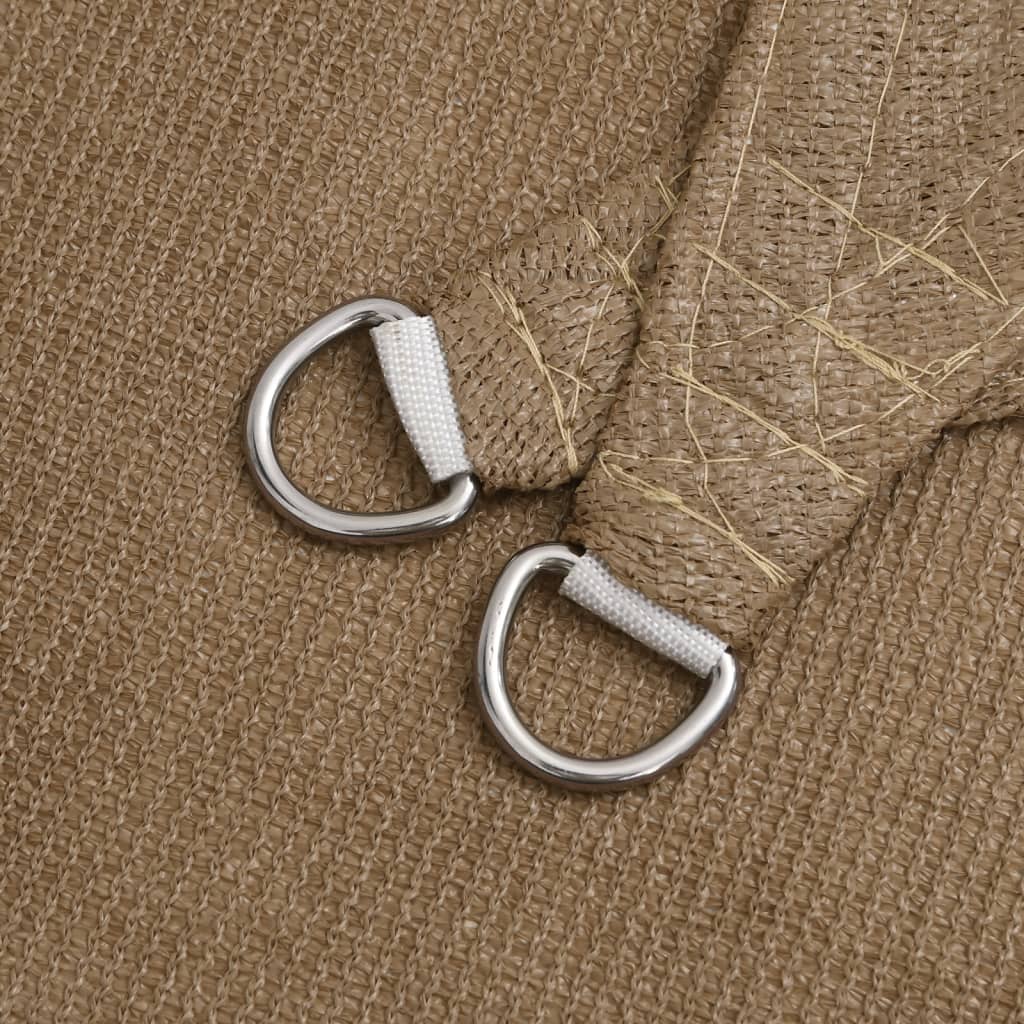 Zonnezeil 160 g/m² 3,5x3,5x4,9 m HDPE taupe is nu te koop bij PeponiXL, paradijselijk wonen!