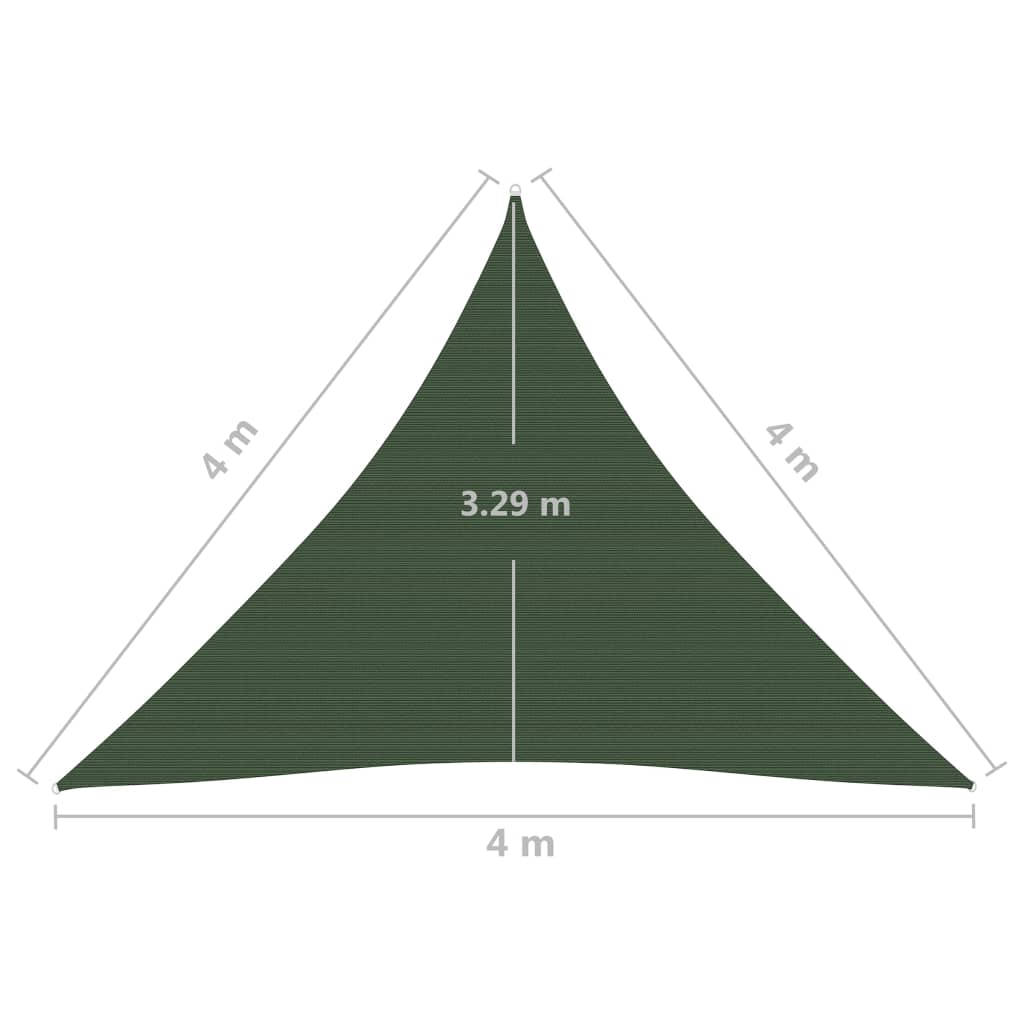 Zonnezeil 160 g/m² 4x4x4 m HDPE donkergroen is nu te koop bij PeponiXL, paradijselijk wonen!