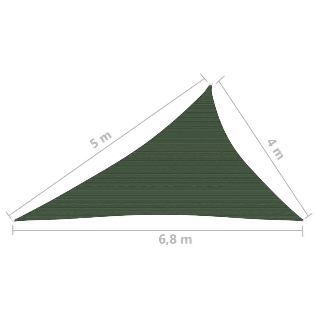 Zonnezeil 160 g/m² 4x5x6,8 m HDPE donkergroen is nu te koop bij PeponiXL, paradijselijk wonen!