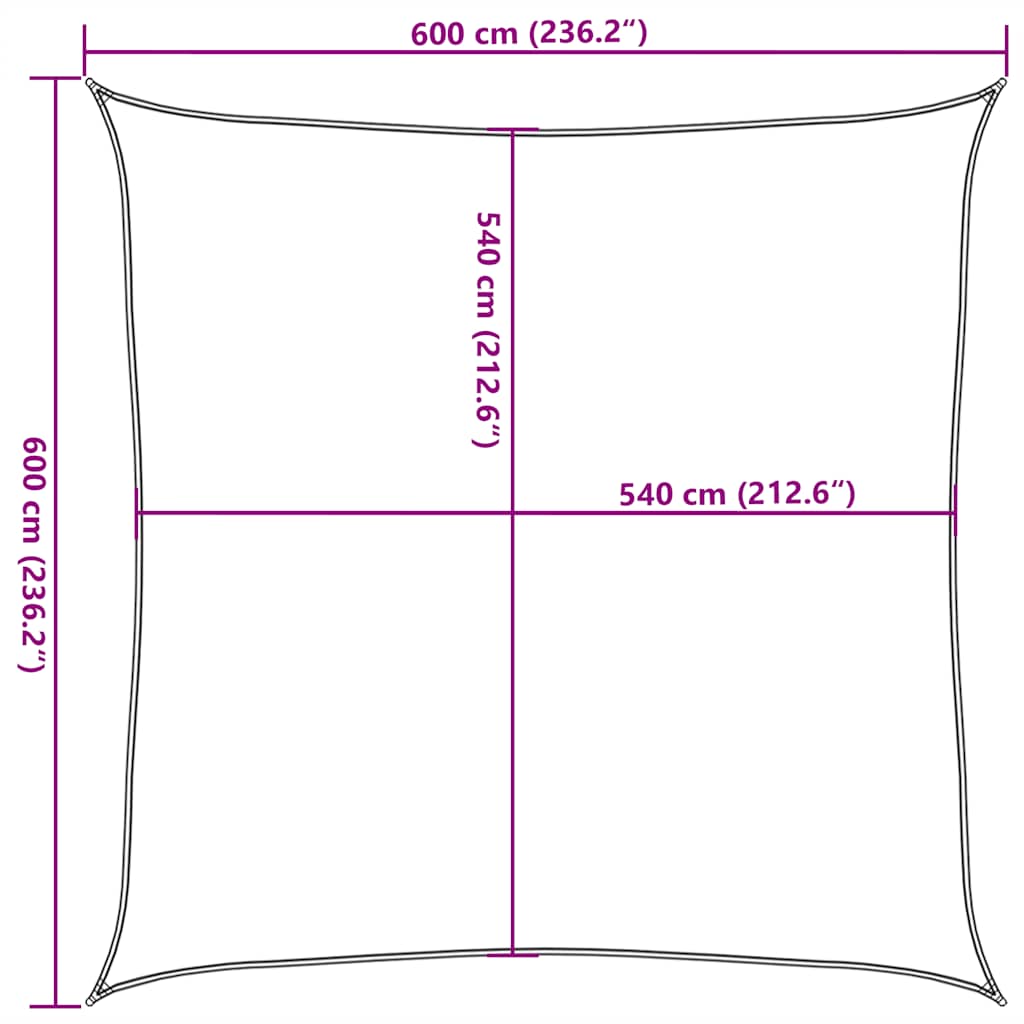 Zonnezeil 160 g/m² vierkant 6x6 m HDPE blauw is nu te koop bij PeponiXL, paradijselijk wonen!